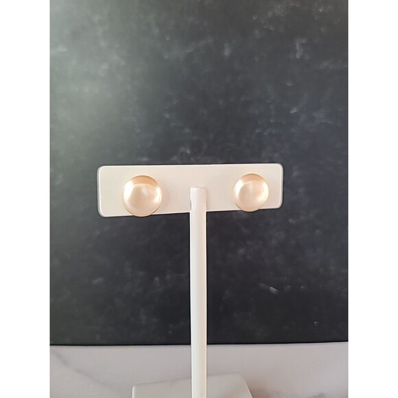 Faux Pearl Stud Earrings Vintage Costume Jewelry - Picture 3 of 10